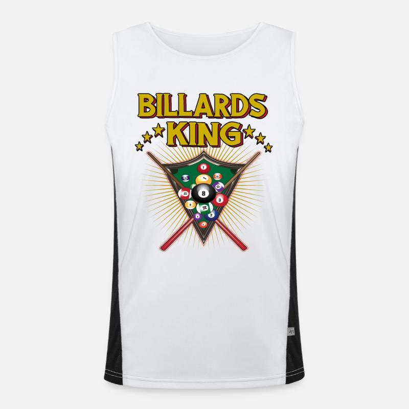 Billard Snooker - König des Billards - 8 Pool Funktionelles Kontrast-Tank Top für Männer 