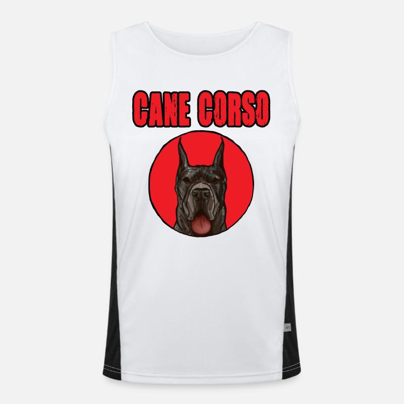 Cane Corso Design Funktionelles Kontrast-Tank Top für Männer 
