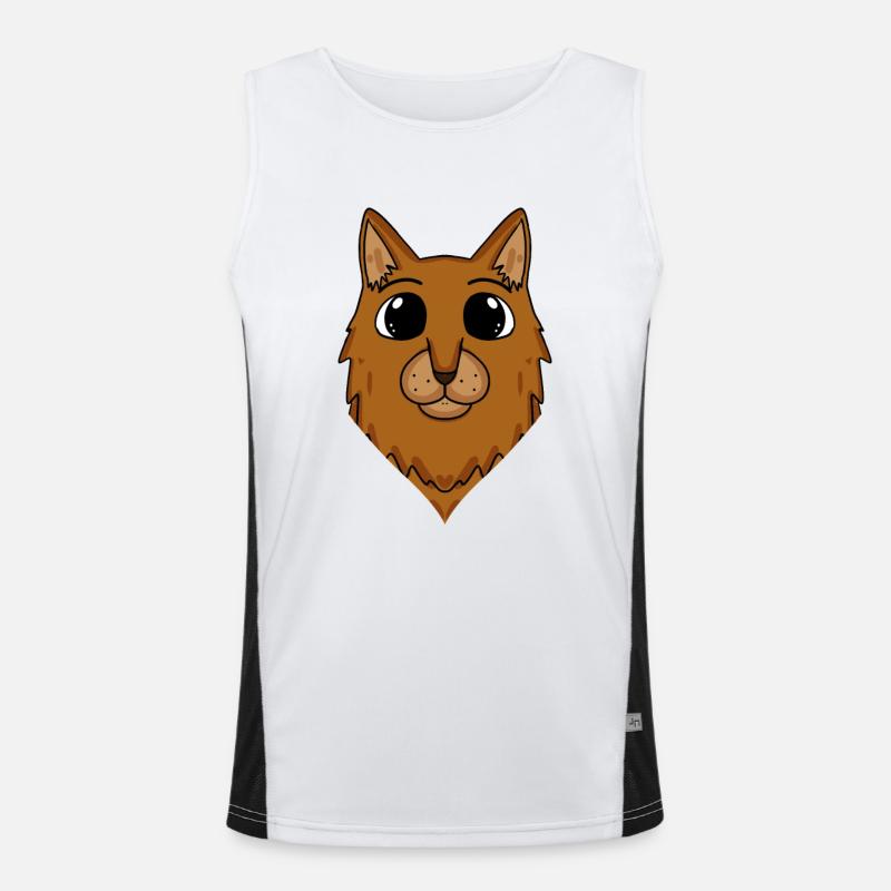 Somali Head Cat Cat Owner Men's Functional Contrast Tank Top 