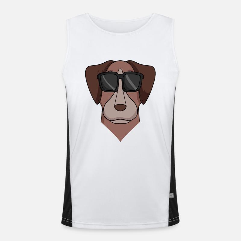 Pointer Hund Hunderasse Funktionelles Kontrast-Tank Top für Männer 