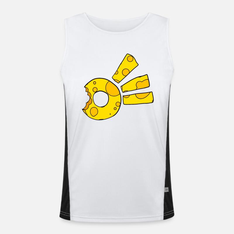Cheese Comet Symbol Men's Functional Contrast Tank Top 