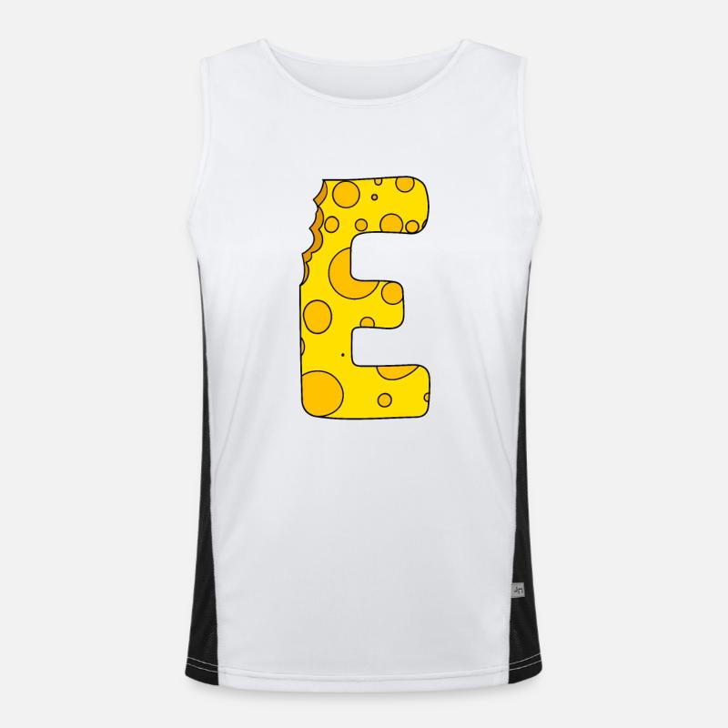 Buchstabe E Funktionelles Kontrast-Tank Top für Männer 