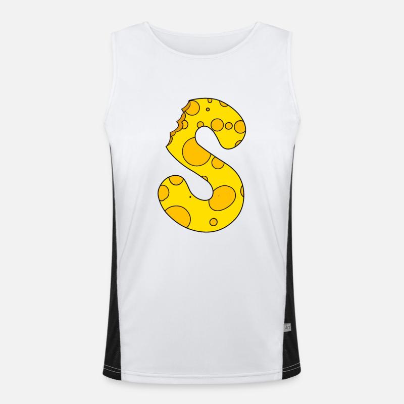 Buchstabe S Funktionelles Kontrast-Tank Top für Männer 