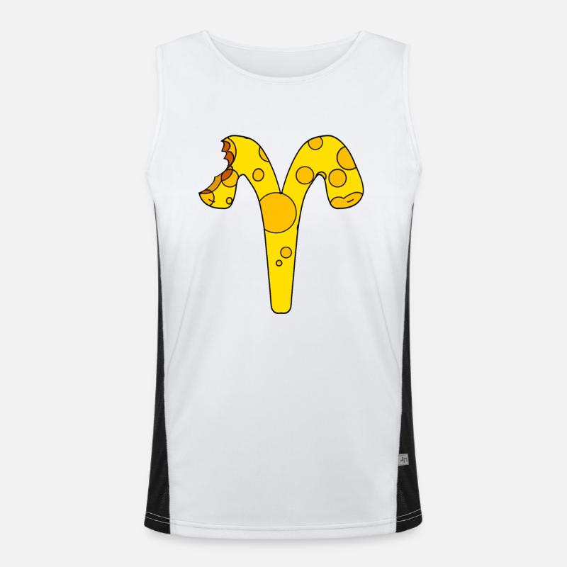 Sternzeichen Widder Funktionelles Kontrast-Tank Top für Männer 