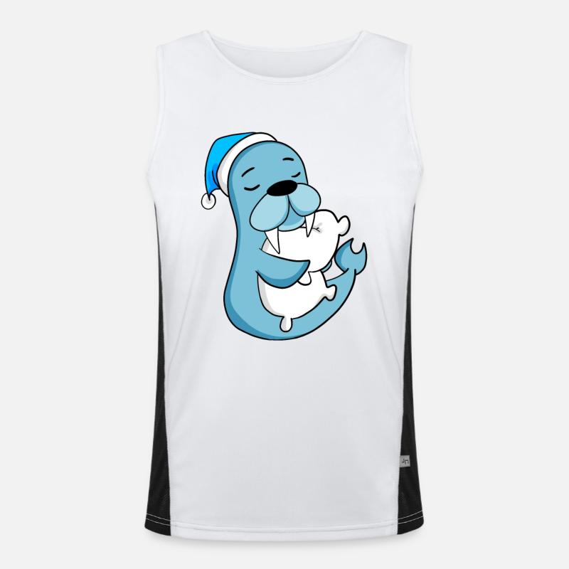 Seelöwe Funktionelles Kontrast-Tank Top für Männer 