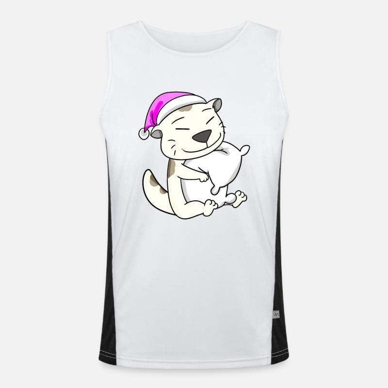 Katze Katzenrasse Devon Rex Funktionelles Kontrast-Tank Top für Männer 