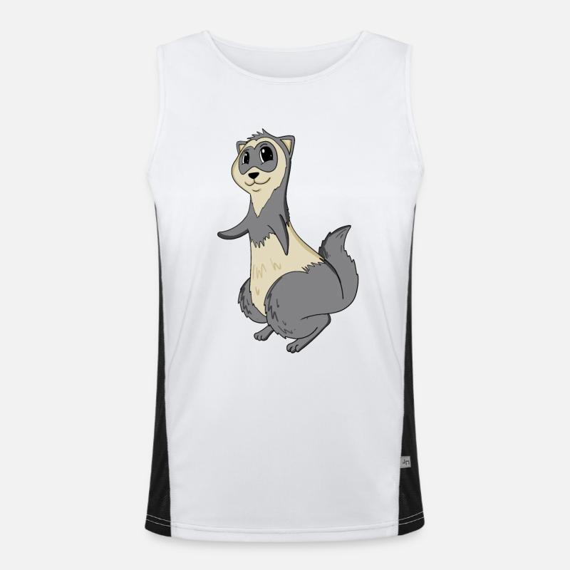 Frettchen Funktionelles Kontrast-Tank Top für Männer 