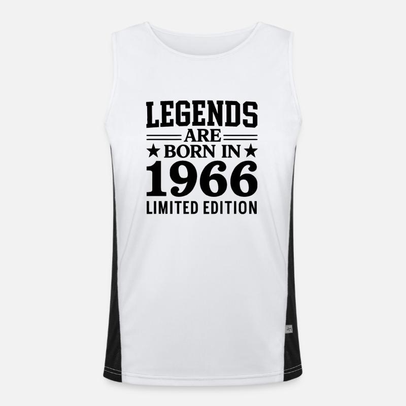 Legends Are Born In 1966 Édition limitée Débardeur respirant contrasté Homme 
