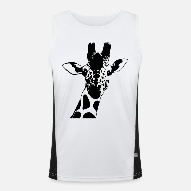 Giraffe Funktionelles Kontrast-Tank Top für Männer 