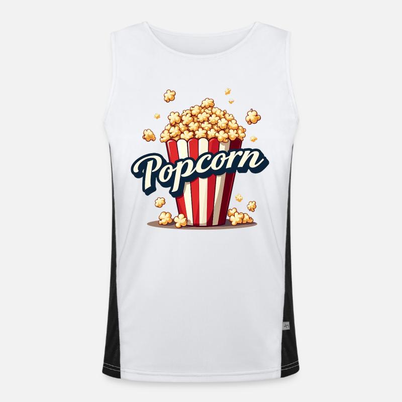 Popcorn Kostüm Fasching Karneval Funktionelles Kontrast-Tank Top für Männer 