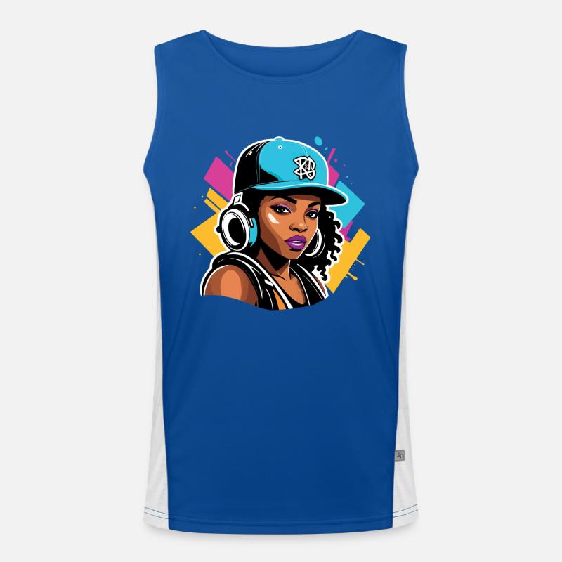 R&B-Sänger Funktionelles Kontrast-Tank Top für Männer 