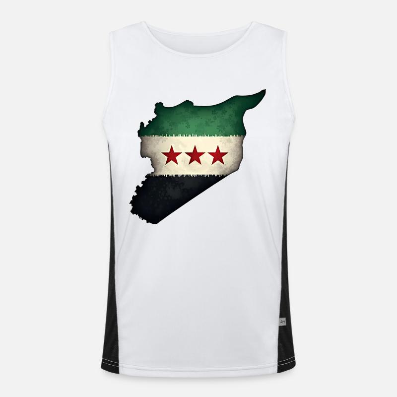 Drapeau Syrie Débardeur respirant contrasté Homme 