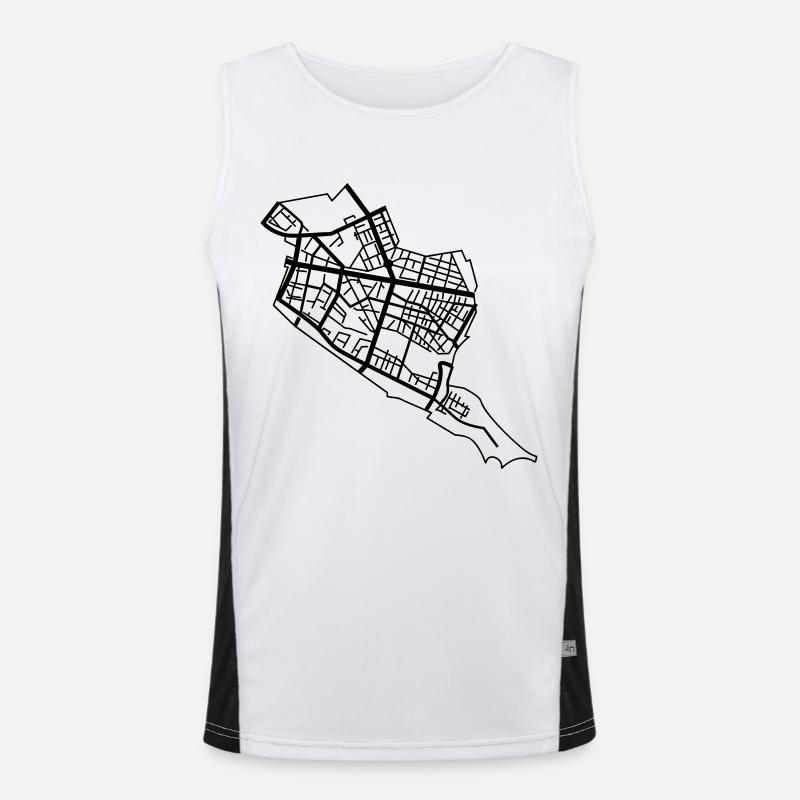 Friedrichshain Berlin Funktionelles Kontrast-Tank Top für Männer 