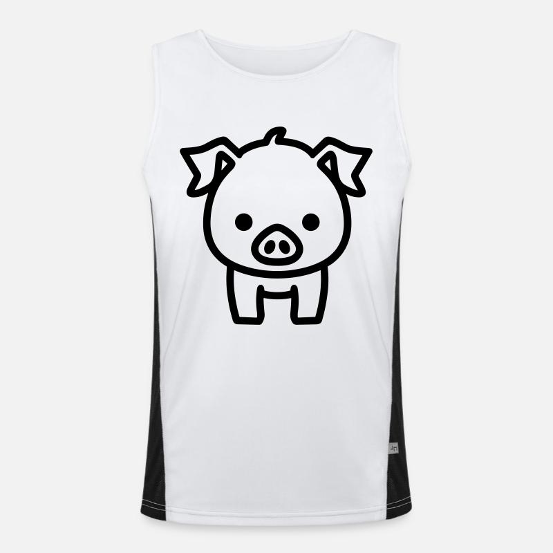 cochon Débardeur respirant contrasté Homme 