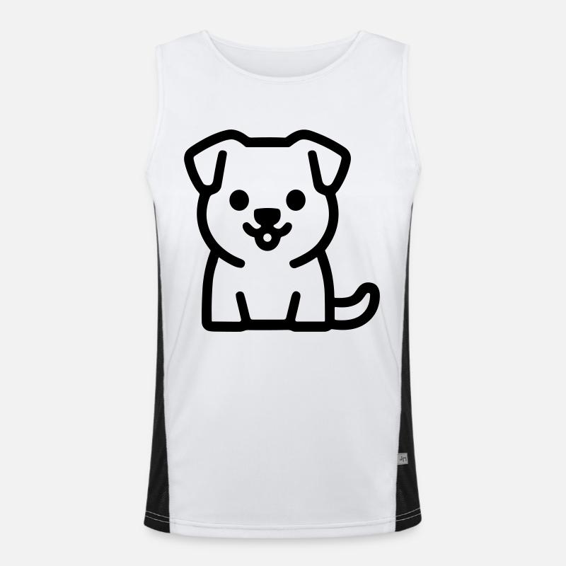 Chien Débardeur respirant contrasté Homme 