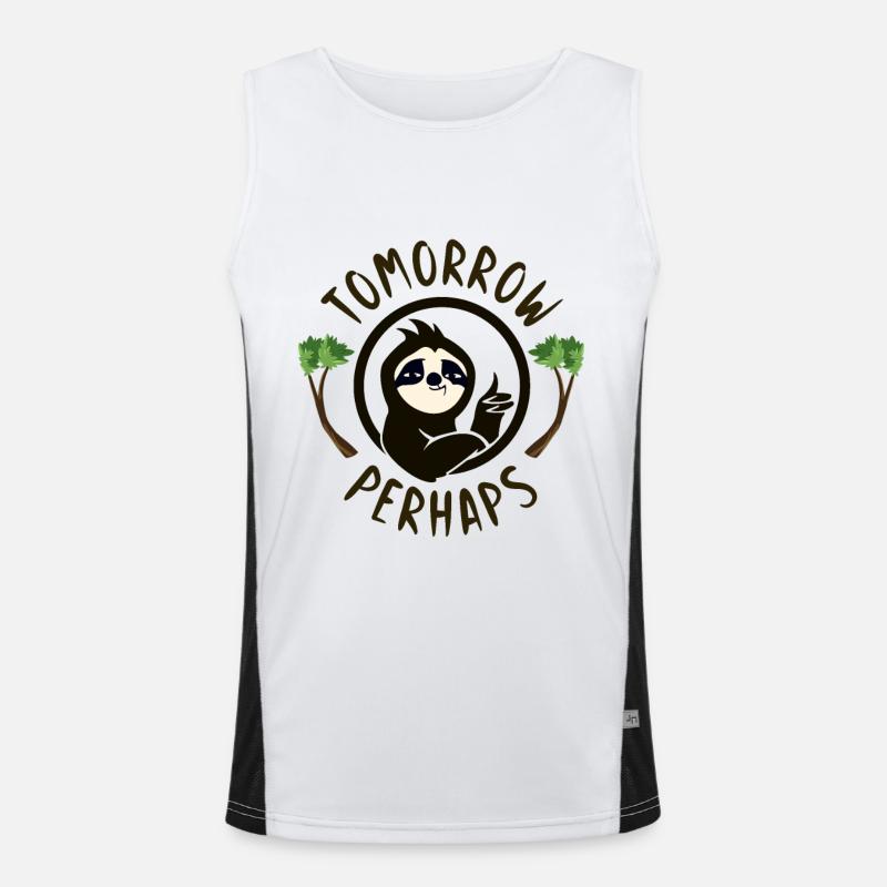 Sloth tomorrow perhaps Men's Functional Contrast Tank Top 