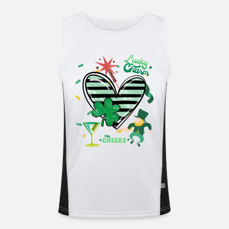 GLÜCKSBRINGER Funktionelles Kontrast-Tank Top für Männer 