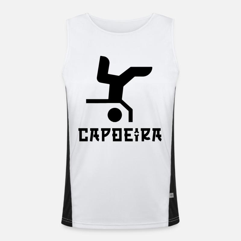 Capoeira - Men's Functional Contrast Tank Top  - white/black