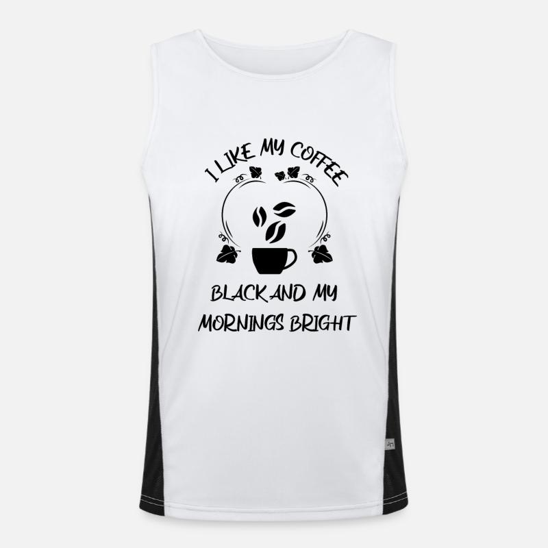 Kaffee Espresso Käffchen Funktionelles Kontrast-Tank Top für Männer 
