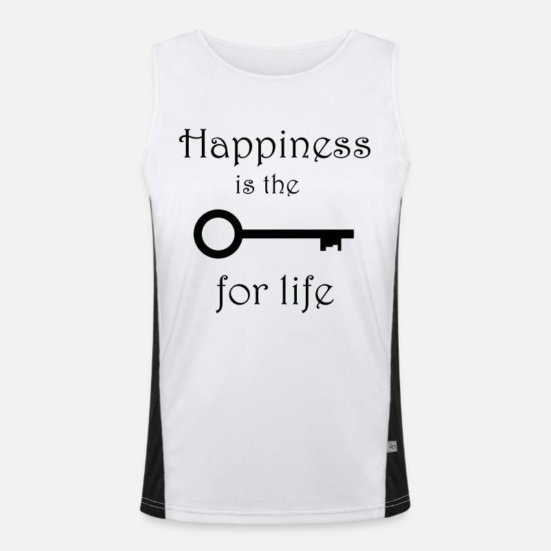 Happiness Funktionelles Kontrast-Tank Top für Männer 