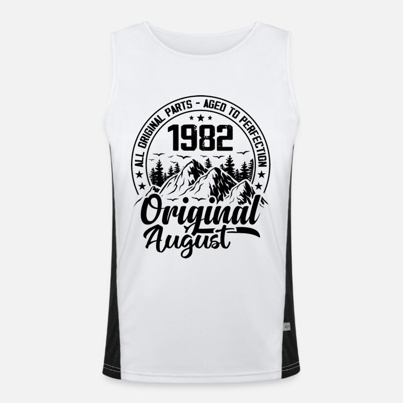 1982 août Original : 42 Ans cadeau Anniversaire Débardeur respirant contrasté Homme 