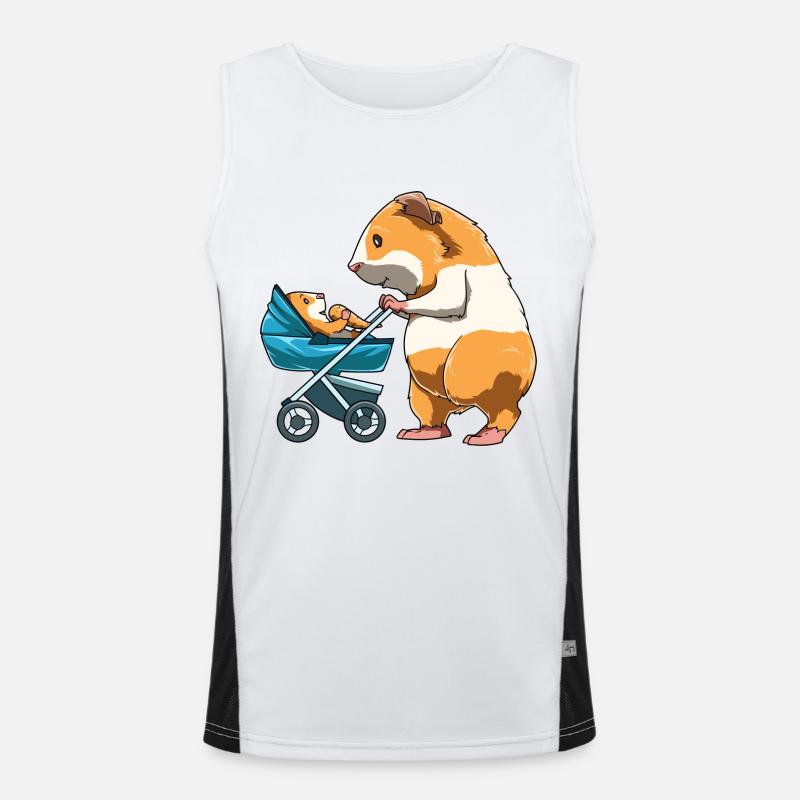 Guinea Pig Mama Stroller Guinea Pig Men's Functional Contrast Tank Top 