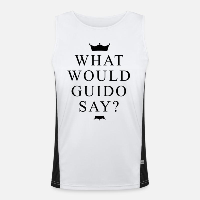 What Would Guido Say? Fan fun with crowns Men's Functional Contrast Tank Top 
