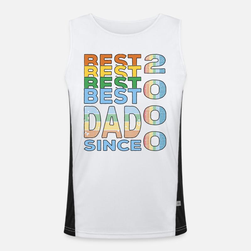 Best dad in the world since 2000 Father's Day Men's Functional Contrast Tank Top 