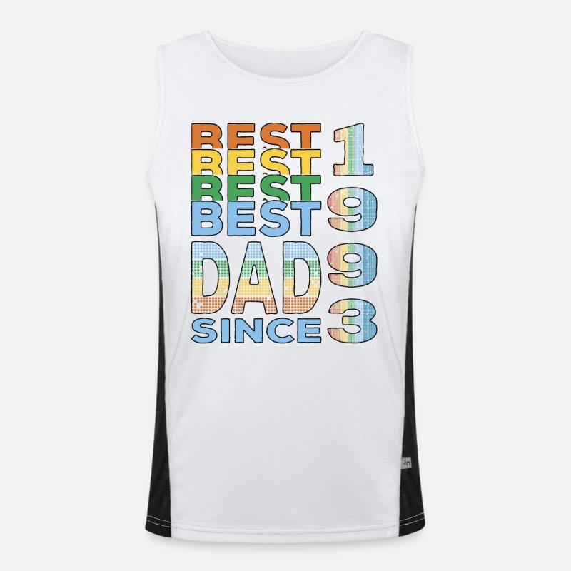 Bester Papa der Welt seit 1993 Vatertag Funktionelles Kontrast-Tank Top für Männer 