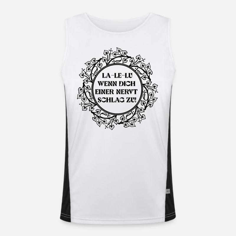 La Le Lu wenn dich einer nervt schlag zu Funktionelles Kontrast-Tank Top für Männer 