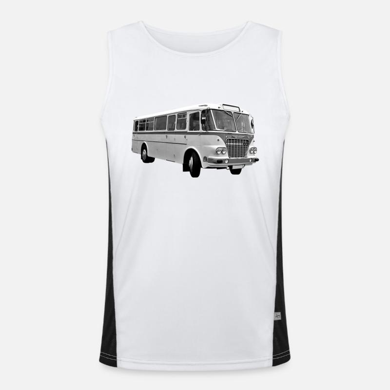 Ikarus 630 Bus Ungarn Ostalgie Oldtimer Funktionelles Kontrast-Tank Top für Männer 