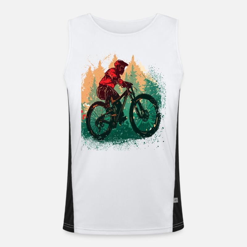 Vintage Mountain Biker VTT Cycliste Débardeur respirant contrasté Homme 