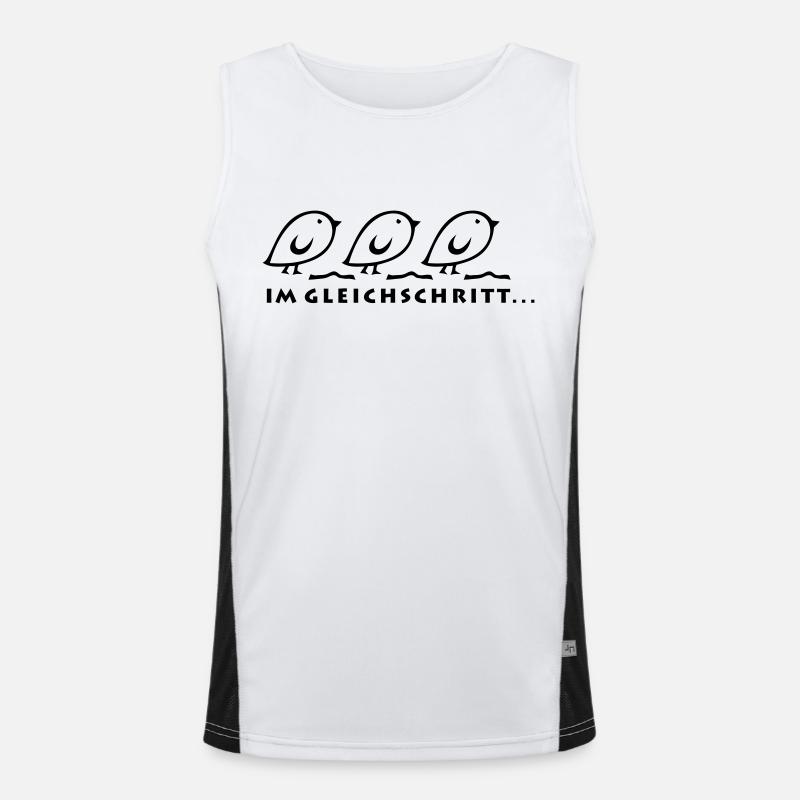 Tweetlercools - IN THE SAME STEP - Men's Functional Contrast Tank Top  - white/black