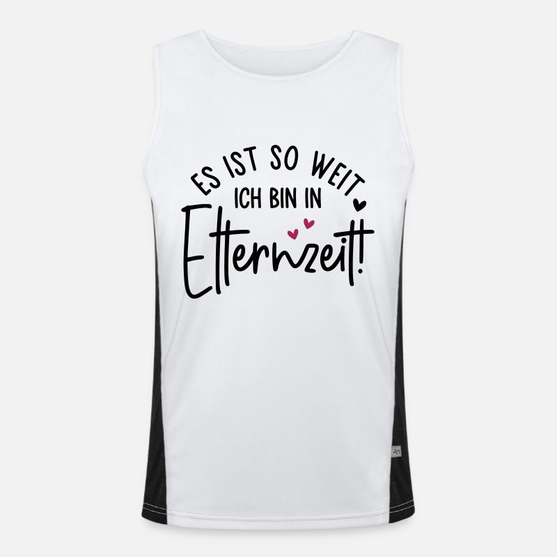 Es ist so weit Ich bin in Elternzeit Funktionelles Kontrast-Tank Top für Männer 
