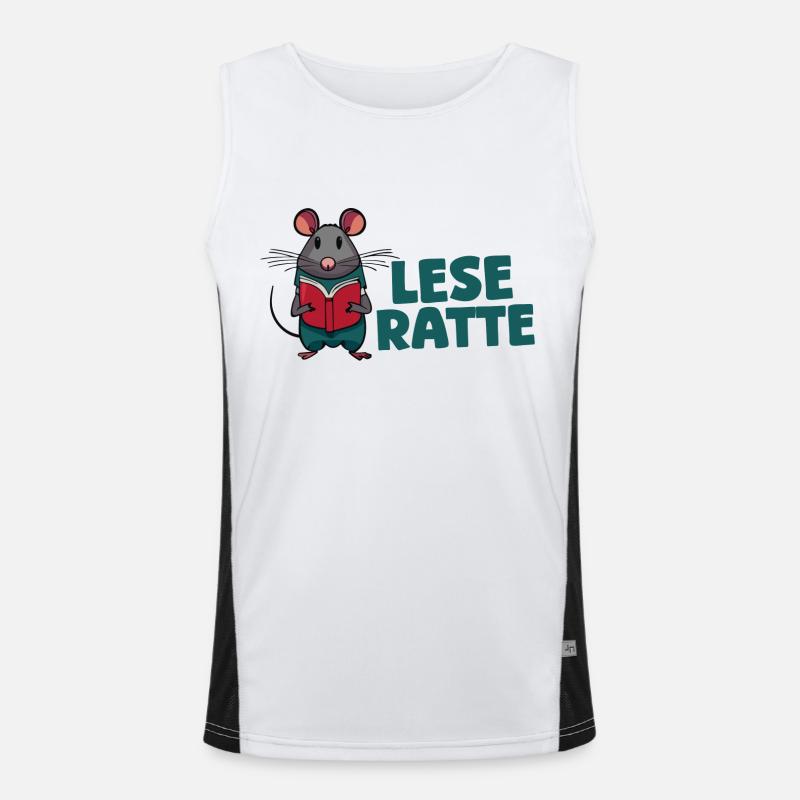 Leseratte Funktionelles Kontrast-Tank Top für Männer 