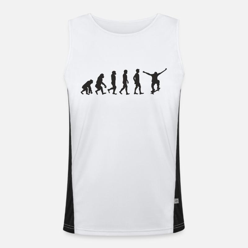 Evolution Skater - Men's Functional Contrast Tank Top  - white/black