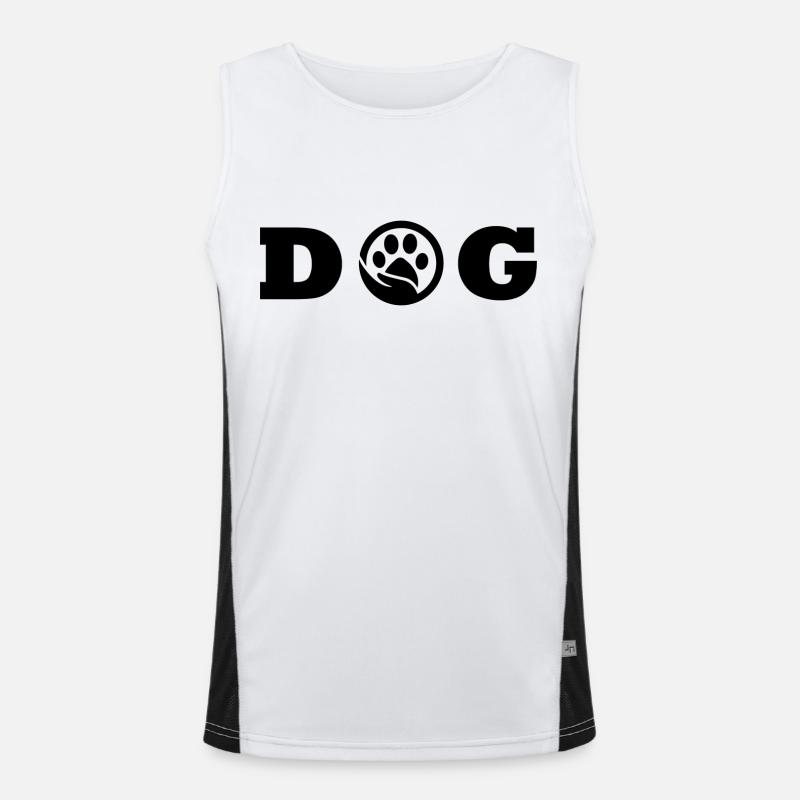 Hund Dog Funktionelles Kontrast-Tank Top für Männer 