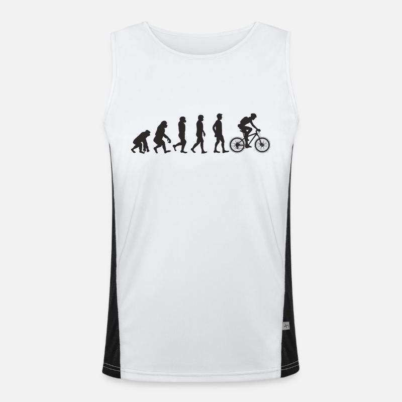 Evolution Bicycle - Men's Functional Contrast Tank Top  - white/black