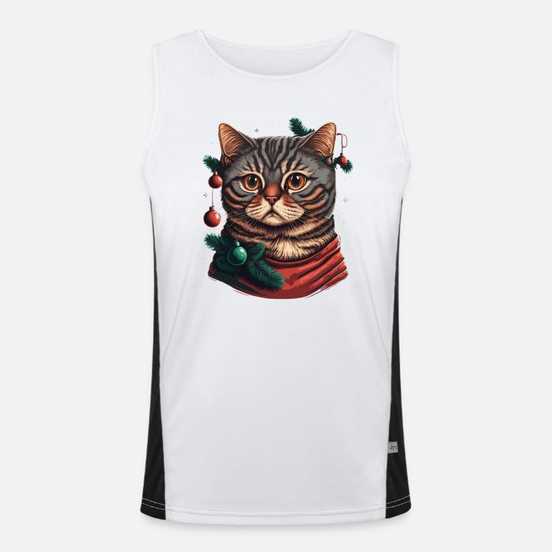 Wunderschöne Adventkätzchen digitale Illustration, die Funktionelles Kontrast-Tank Top für Männer 