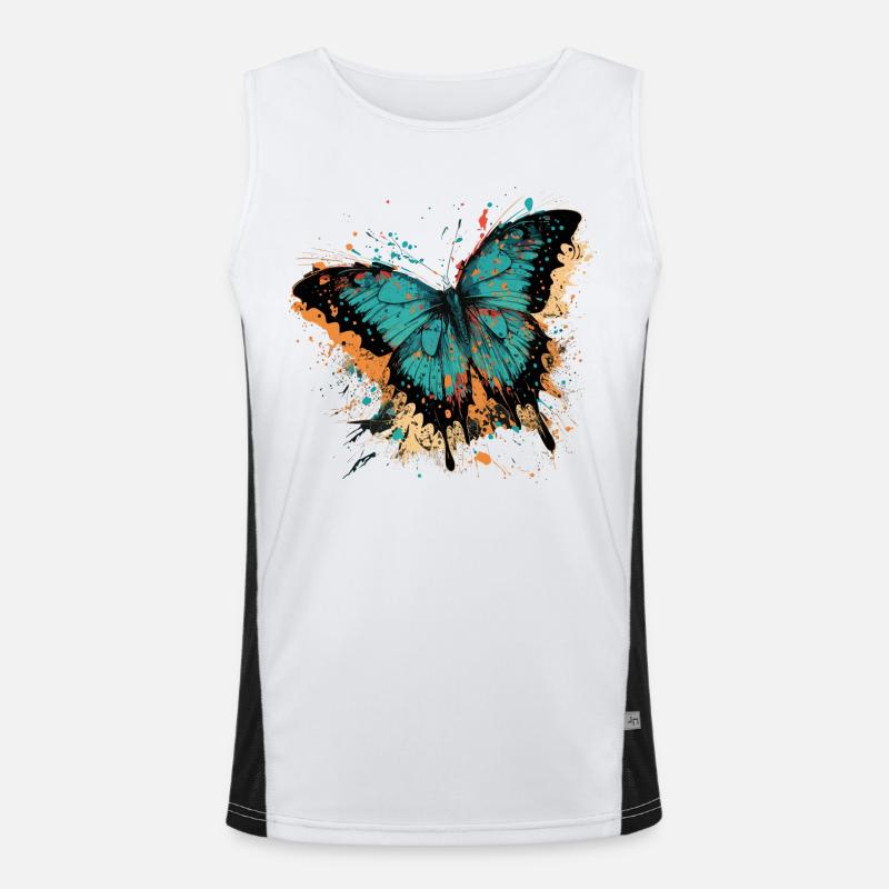 Blue Butterfly Men's Functional Contrast Tank Top 