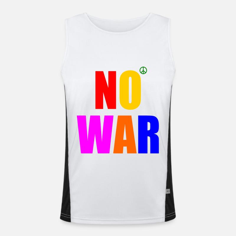 No war Funktionelles Kontrast-Tank Top für Männer 
