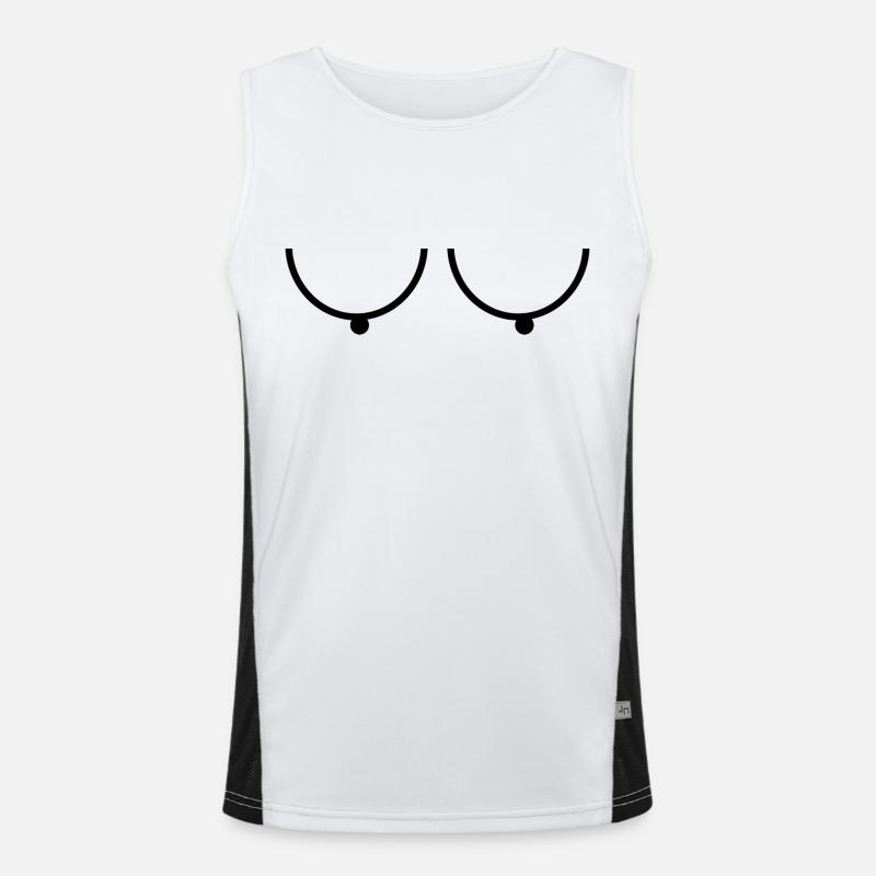 Sexy Brüste Titten Möpse Melonen Geschenk Funktionelles Kontrast-Tank Top für Männer 