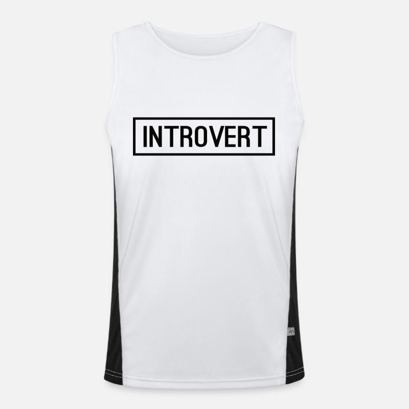 Introvert Box black Funktionelles Kontrast-Tank Top für Männer 