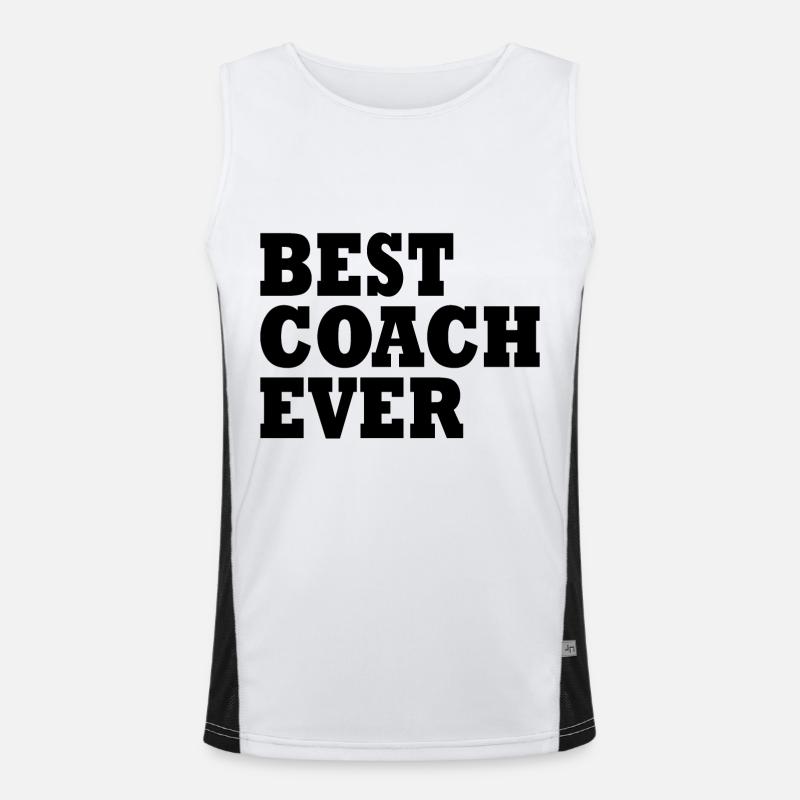 Best coach ever Funktionelles Kontrast-Tank Top für Männer 