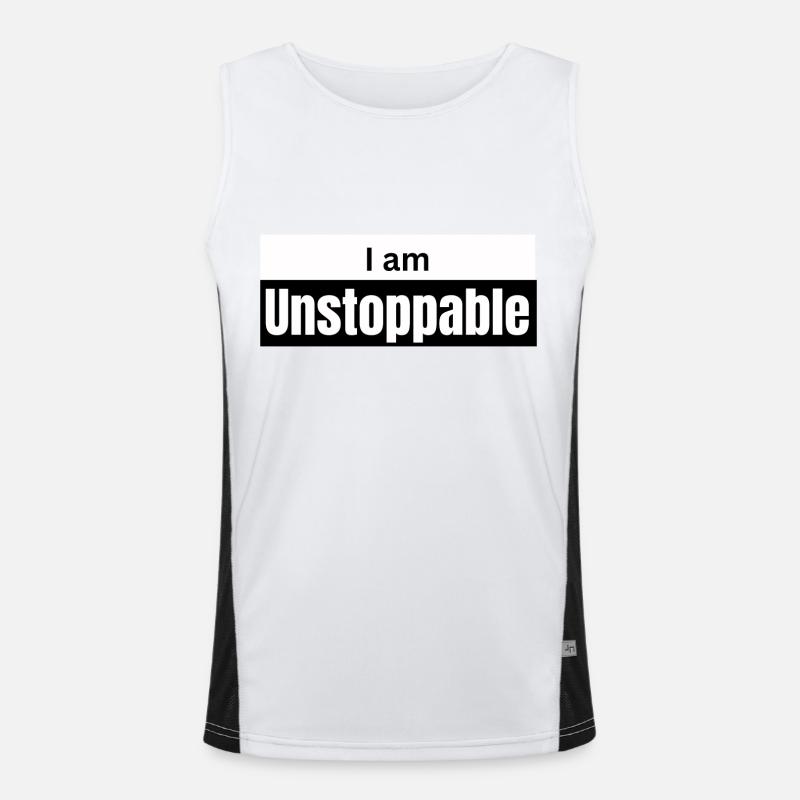 I am unstoppable Men's Functional Contrast Tank Top 