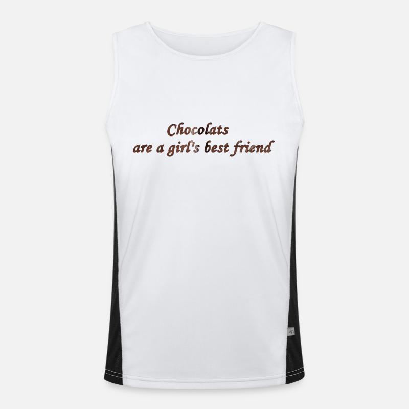 Schokolade ist die beste Freundin eines Mädchens Funktionelles Kontrast-Tank Top für Männer 