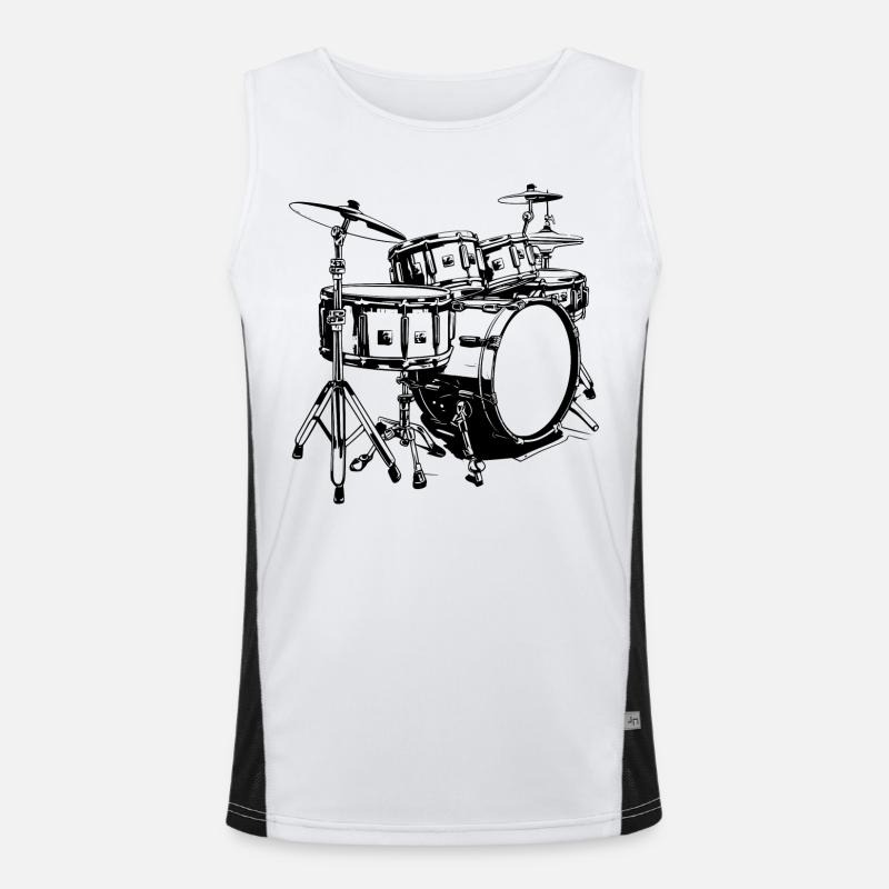 Schlagzeug Funktionelles Kontrast-Tank Top für Männer 