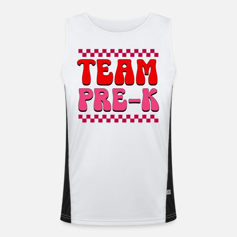 Pre-K Team - Pre Kindergarten Teacher Men's Functional Contrast Tank Top 