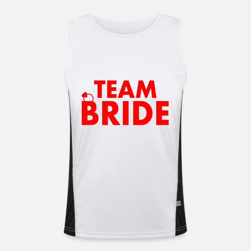 Team bride Funktionelles Kontrast-Tank Top für Männer 
