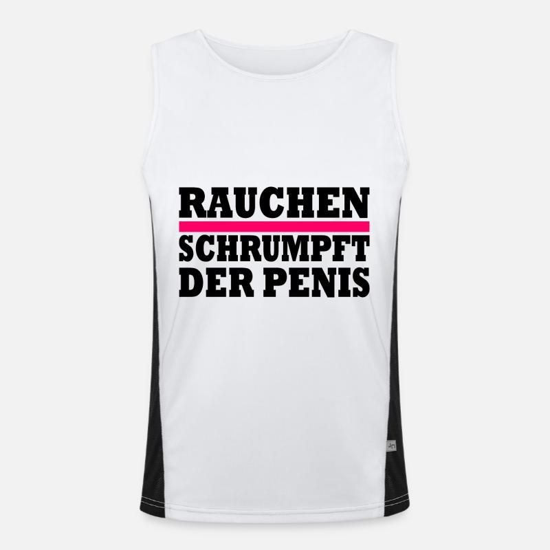 rauchen schrumpft der penis Funktionelles Kontrast-Tank Top für Männer 